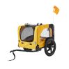 Yellow Outdoor Heavy Duty Foldable Utility Pet Stroller Dog Carriers Bicycle Trailer