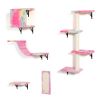 Wall-mounted Cat Tree, 5 Pcs Cat Tower for Kittens, Colorful