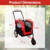 2-in-1 Pet Bike Trailer And Stroller with Canopy Bicycle Carrier Bicycle Cargo Wagon Trailer