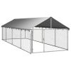 Outdoor Dog Kennel with Roof 236.2"x78.7"x59.1"