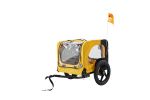 Yellow Outdoor Heavy Duty Foldable Utility Pet Stroller Dog Carriers Bicycle Trailer