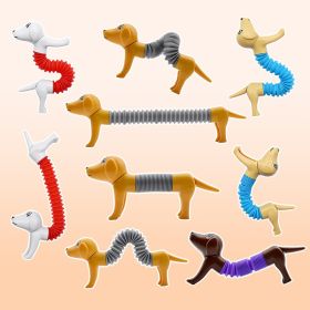 Dog Telescopic Tube; Autism Sensory Toys; 4Pcs pop Tubes; Fidget Toys for Kids Girls; Toddler Toys; Kids Toys; Sensory Toy; Dog Party Favors (Color: 4 pack of dog)