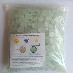 Colorful Pebbles For Fish Tank; Luminous Stone Artificial Fluorescent Stone For Vase Potted Plants (Color: White)