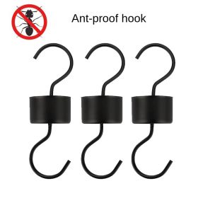 5pcs hummingbird feeder plastic hook; Ant Moat; hummingbird hook water feeder garden anti ant hook (Specifications: black)