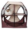 Pet Life Kitty-Play Obstacle Travel Collapsible Soft Folding Pet Cat House