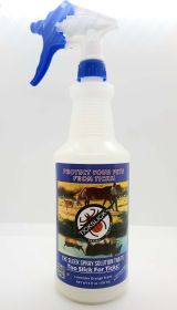 Tick Slick for Dogs & Horses Natural Deflective Spray (size: 32 ounces)