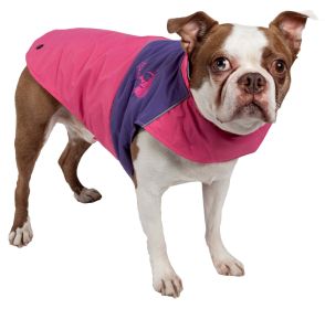 Touchdog Lightening-Shield Waterproof 2-in-1 Convertible Dog Jacket w/ Blackshark technology (size: X-Large)