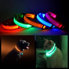 LED PET Safety Halo Style Collar (Color: orange)