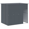 Dog House with Run Anthracite 84.3"x260.2"x71.3" Galvanized Steel