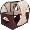 Pet Life Kitty-Play Obstacle Travel Collapsible Soft Folding Pet Cat House