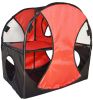 Pet Life Kitty-Play Obstacle Travel Collapsible Soft Folding Pet Cat House